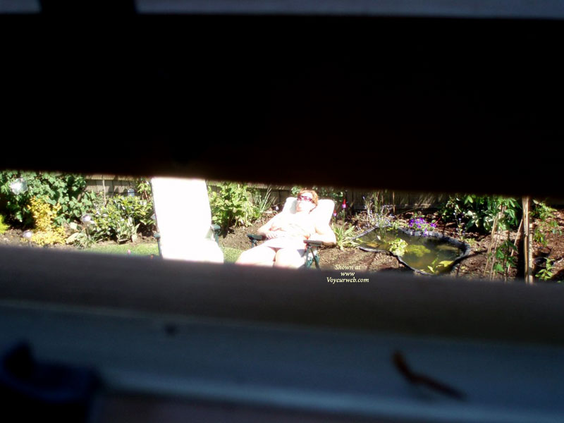 Pic #1 Neighbour Topless In Her Garden