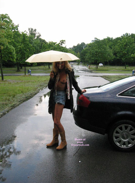 Pic #1 Tina With Umbrella And The Viewer